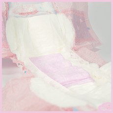 ABDL- ABU 品牌可愛紙尿褲 -單片試用包, 日用, 1個, 1個裝, No.1 Bunny Hoops 小粉兔
