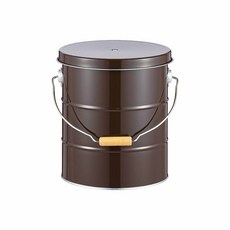 日本 OBAKETSU 手工製 5kg 雜糧飼料收納桶, 棕色, 1個