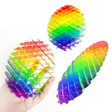 재밌는 레인보우 벌집 와플 피젯토이 무지개 움직이는 피젯웜 손장난감 틱톡 스트레소 해소, 색상랜덤, 1개