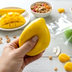 노디샵 ASMR 변색 망고 크런치 말랑이 스트레스볼, 초록, 68g, 1개 초록, 68g, 1개