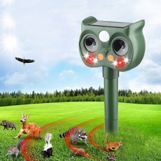 태양광 초음파 야생동물 퇴치기 쥐 멧돼지 고라니 퇴치 적외선 센서 LED 경광등 마당 텃밭 캠핑용, SYHT-888(녹색)