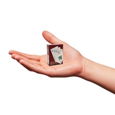 GINIKO 迷你撲克牌，小巧便攜, 白色, 10個