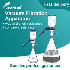 1000ml 진공 필터 장치 실험실 플라스크 유리 고무 튜브가있는 모래 코어 액체 용매 멤브레인, 1개