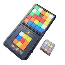 휴대용 보드게임 매직 블럭게임 캠핑용 어린이 퍼즐, 1개