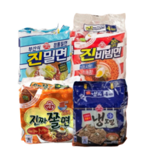 오뚜기 비빔면 4종 혼합세트 16입 여름 간편식 모음(진밀면4+진비빔면4+진짜쫄면4+냉모밀4)