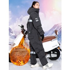 라이딩 배달우주복 대행 상품 (618모델)블랙L 캠핑 패딩 슈트 점프 방풍, 1개, 618 업그레이드 블랙 3XL