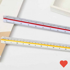 제도용자 도면 삼각 스케일 자 목공 장비 공사 공구, 15cm