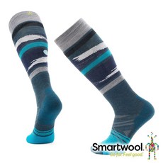 Smartwool 機能Ski 中級減震印花滑雪高筒襪 SW002152 暮光藍, 1個