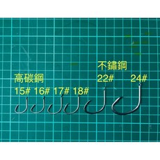 高碳鋼銀亞斜嘴底棲魚鉤-深海太地 (100根 小包) 號數15/16/17/18/22/24, 1個, 高碳鋼15號100根, 100