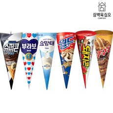 콘 아이스크림 6종 24개 베스트 세트 부라보콘 구구콘 돼지콘 월드콘 바닐라 요맘때콘 플레인 슈퍼콘쿠앤크, 150ml