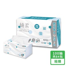【純柔】抽取式衛生紙 箱購 (100抽x14包x6串) 小日所, 1個