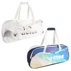 VICTOR 勝利 矩形包 BR2605 羽球拍袋，概念店限定款，大容量多隔層設計，專業羽球裝備收納，耐磨材質保護球拍, 亮白, 1個
