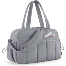 BAGSMART Gym 백 여성용 더플 for 트래블 with Wet 포켓 경량 캐리 온 위켄더 발수 내수성 342141, 그레이, Medium