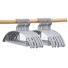 가벼운 논슬립 멀티 옷걸이 어깨뿔방지 플라스틱, 회색(GRAY), 20개