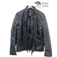 Superdry 碳纖維騎士夾克 拋光上蠟塗層 英倫風重機外套, 黑色,L, 1個