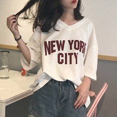 엘레스 여성티셔츠 여성반팔티 루즈핏 반팔 티셔츠