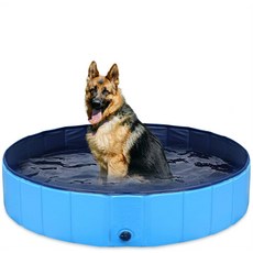 寵物洗澡盆可摺疊大型犬金毛狗狗專用游泳池浴缸洗澡桶貓咪浴盆, 1個, 防滑料藍色:30×10cm無排水口