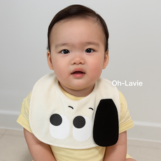 오라비 아동복 멍멍 턱받이 아기옷 커플룩 유아턱받이 돌촬영