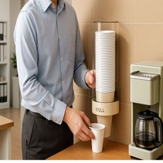 엔웨이브 종이컵 디스펜서, 1개, 베이지