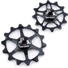 JRC Components 세라믹 풀리 휠 자전거 MTB 뒷변속기 14T 12T 골드, 검정