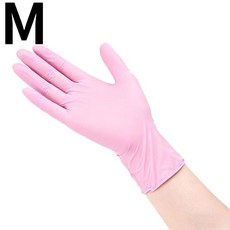 40PCS 라이트 핑크 니트릴 가정용 아트 쓰레기 장갑 네일 청소 욕실 메이크업 주방, L