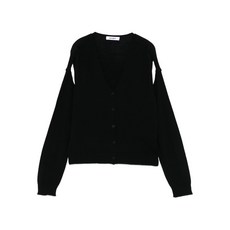 기마구아스 버튼 프런트 스플릿 소매 가디건