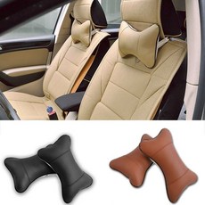 해피온 차량용목쿠션 헤드레스트, 베이지