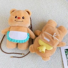 暖流不間斷 黃油小熊熱水袋超萌毛絨熱水袋斜挎卡通黃油小熊呆萌禮物兒童玩偶, 1個, 黃油小熊熱水袋（33釐米)