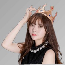 PW 스펀지왕관(로즈골드) 생일 머리띠 파티 왕자, 본상품