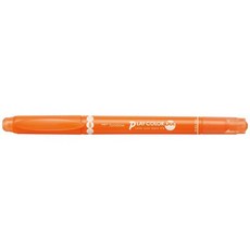Tombow 蜻蜓 Play Color Dot 雙頭水性簽字筆 圓點與極細線條, 1個, 橘色