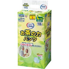 日本一番 茶之力系列 褲型紙尿褲 L LL(85 125cm) (18片/包), 4套, 大碼 (L)