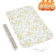 메이크마인 가정용 접이식 간편한 휴대용 다리미판 다림질매트 다림질패드, 파스텔 플라워