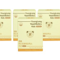 영롱 이스트바이오틱스 키즈 3+1 어린이 유산균 볼라디(부원료) 약사부부설계, 75g, 4개