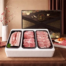 소중한 분께 드리는 명품 한돈의 가치 문경쑥돈 정육 선물세트 1.2kg (구이용 3가지 부위)