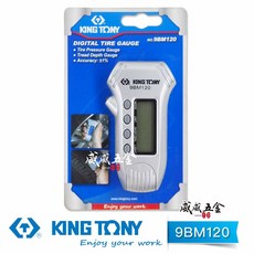 KING TONY 金統立 台灣製 數顯型胎壓計 輪胎壓 胎面深度尺 KT9BM120 輪胎檢測工具, 1個, 1個，出清品，包裝舊