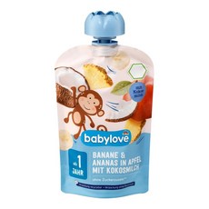 dm 베이비러브 이유식 파우치 바나나 파인애플 사과 코코넛밀크 100g