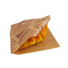 【緣茂包材】英文牛皮報紙 L袋 100入 20x20 淋膜款 漢堡袋 貝果袋 吐司袋 三明治 防油紙袋 牛角袋 早午餐袋, 5套, 100個裝