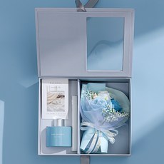 CITTA 香氛花禮盒 擴香瓶與肥皂花束, 1個, 冷水（藍）,F