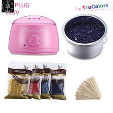 하드 왁스 기계 세트 피부 관리 미용 기기 홈케어 슈거링 왁싱 제품 패키지 브라질리언, 핑크 머신 세트 EU, 1개