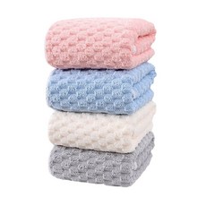 雲朵浴巾 大浴巾 珊瑚絨 加厚吸水柔軟親膚不掉毛, 【雲感毛巾】粉色－35x75cm, 1個