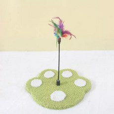 미니 낮은 고양이 나무 원목 등반 보드 작은 잘삼 사이 긁는 열 선반 쓰레기 한, J. 녹색 발자국 종 고양이 놀리기 모델 25