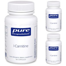 Pure Encapsulations 左旋肉鹼無麩質膠囊, 3個, 60 件