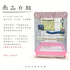 金瑞成鳥園 中大型鳥專用超值優惠組 - 最佳備配，適合中、中大型鳥, 中大型鳥專用超值優惠組B款,粉紅色, 1個