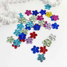 꽃 큐빅 리본부자재