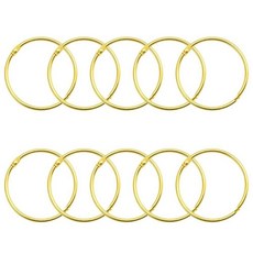 해외 Verkelly 5.1cm2인치 루스 리프 바인더 링 10개 키링 북 금속 종이 인덱스 카드용골드 미국매장정품+ 1890409, 골드.