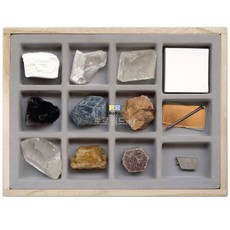 모스 모오스 경도계 (10종1조) 활석 자연석고 방해석 형석 금강석외 과학 실험 키트 교구 도구 만들기