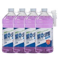 유니켐 대용량 발수코팅 워셔액 친환경 식물성 사계절, 4개, 3.5L