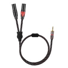 스테레오 오디오 케이블 하이 엔드 듀얼 어댑터 브레이크 아웃 분배기, [00] <= 0.5m, B. 3.5 2XLR(M)