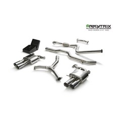 奧迪Audi A5 Sportback/Coupé (4WD) 遙控閥門中尾段排氣管，OBD閥門控制，四出銀尾飾，提升性能與外觀, 1個, 銀,四門