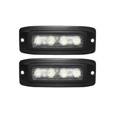 QHLightlux Flush Mount LED Light Bar 6.3 inch 6000K Cool-White Wide Flood Beam Off-Road Work Reve, QHLightlux Flush Mount LED Lig